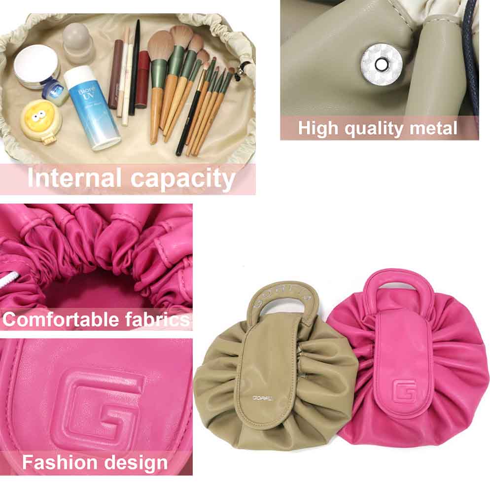 Drawstring makeup bag