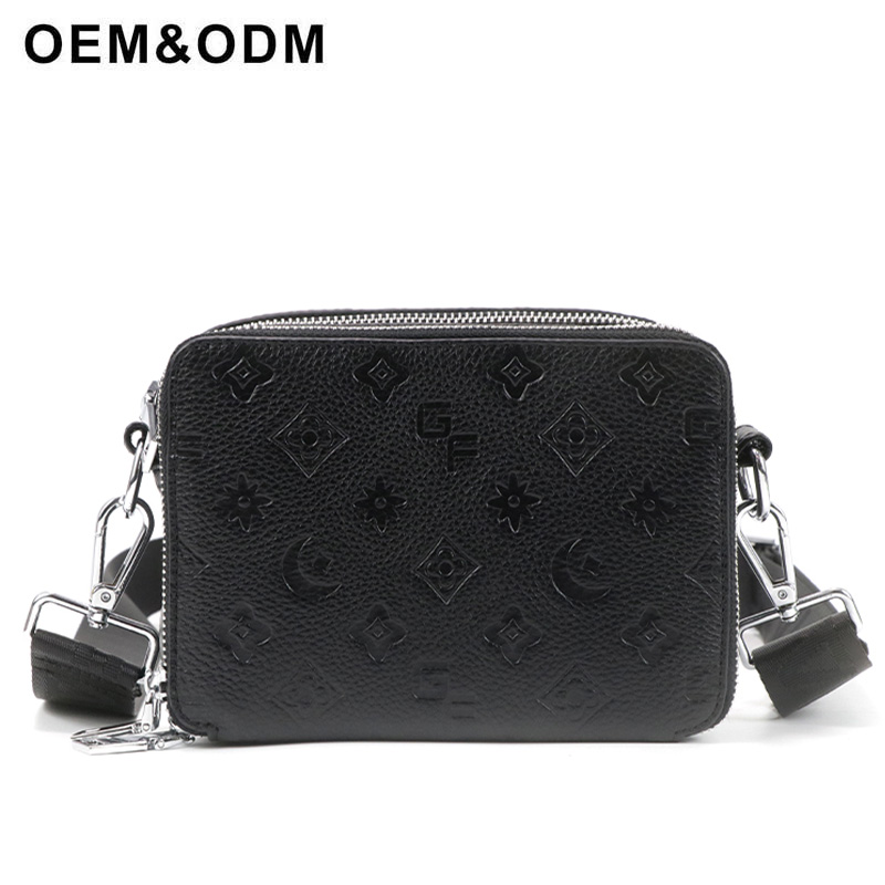 Custom men's printed logo crossbody bag