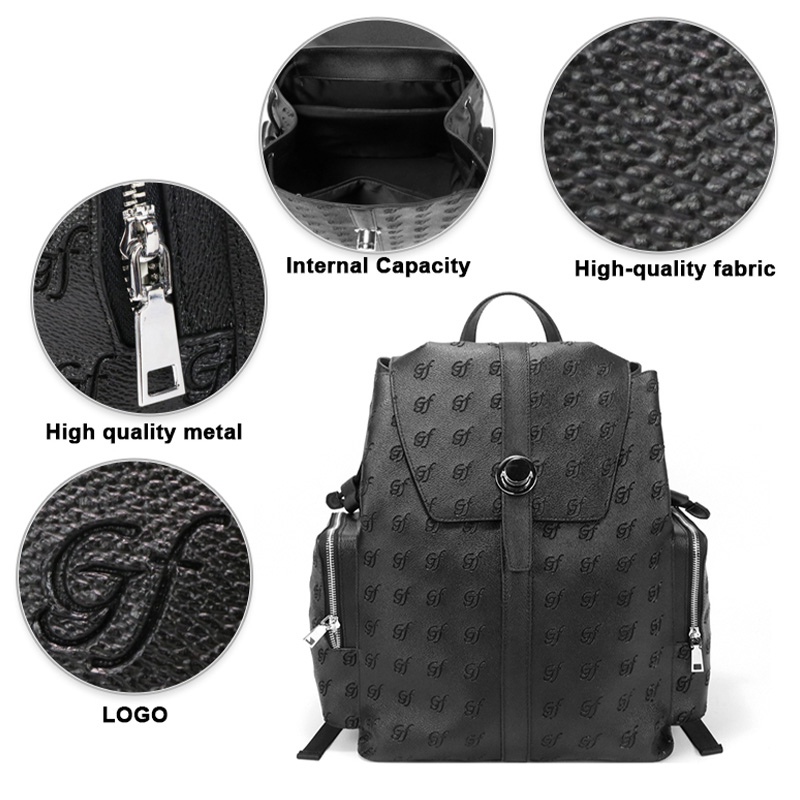 OEM leather backpack computer bag supplier