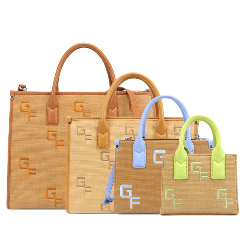 OEM square leather tote bag