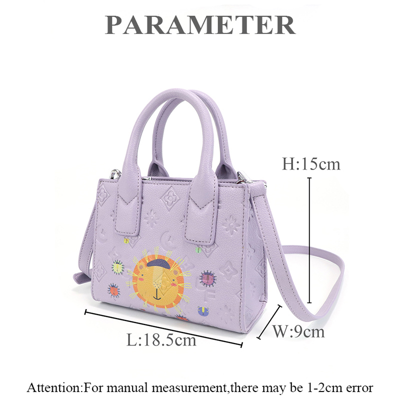 Women's Purple embossed handbag crossbody bag